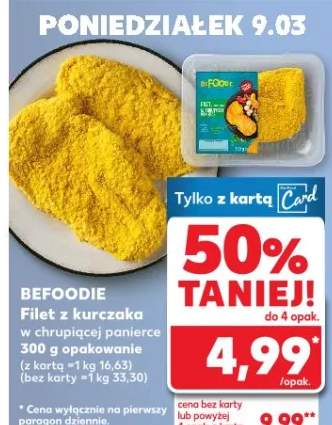 Filet z kurczaka w chrupiacej panierce opakowanie