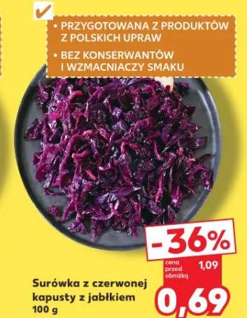 Surówka z czerwonej kapusty z jabłkiem