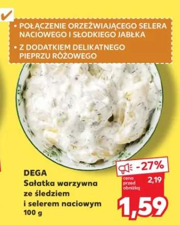 Sałatka warzywna ze śledziem i selerem naciowym