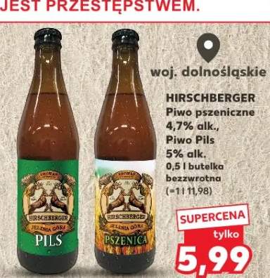 Piwo pszeniczne 4,7% alk., Piwo Pils 5% alk.