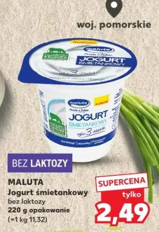 Jogurt śmietankowy bez laktozy