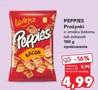 Prażynki o smaku bekonu lub zeberek