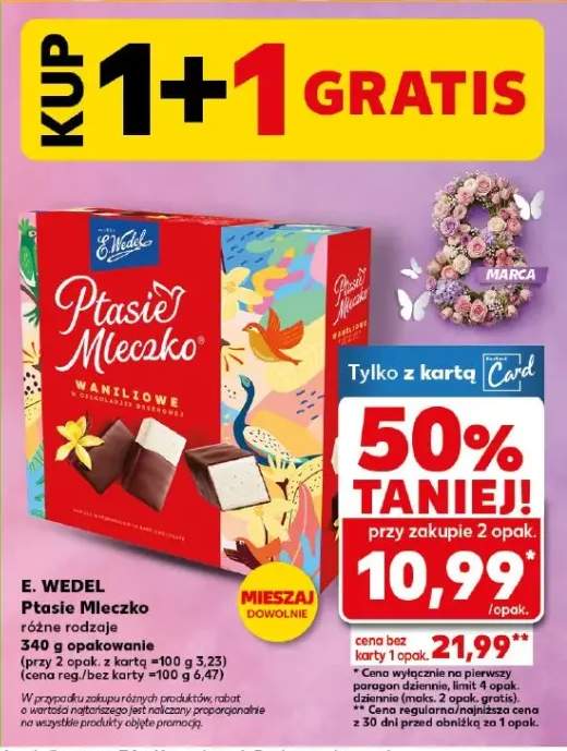 Ptasie Mleczko waniliowe, różne rodzaje