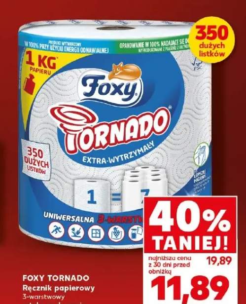 Ręcznik papierowy Foxy Tornado 3-warstwowy