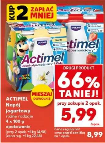 Napój jogurtowy Actimel różne rodzaje