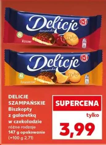 Biszkopty z galaretką w czekoladzie pomarańczowe