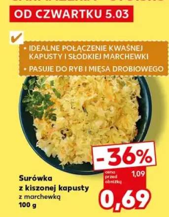 Surówka z kiszonej kapusty z marchewką