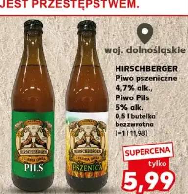 Piwo pszeniczne 4,7% alk., piwo Pils 5% alk.
