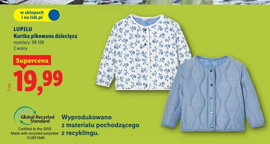 kurtka pikowana dziecięca