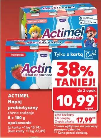 Napój Actimel probiotyczny różne rodzaje