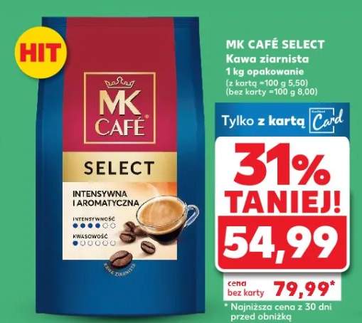 Kawa ziarnista Select intensywna i aromatyczna