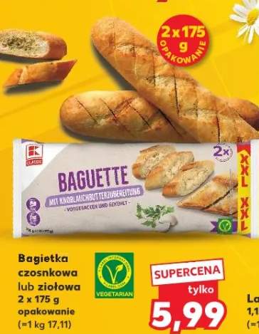 Bagietka czosnkowa lub ziołowa