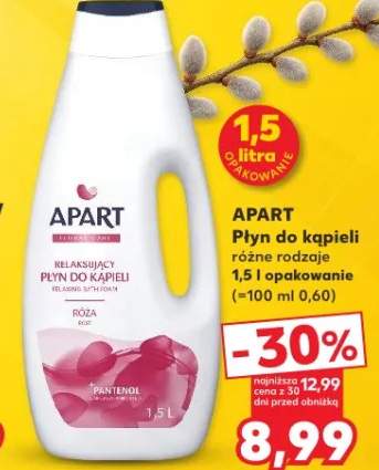 Płyn do kąpieli Apart różne rodzaje