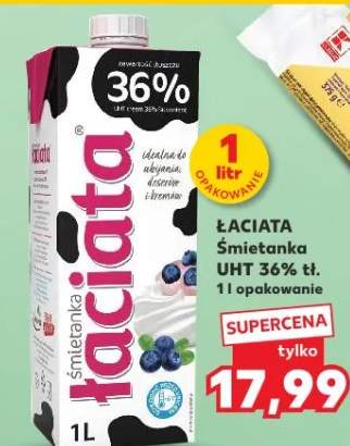 Mleko łaciata śmietanka UHT 36% tł. 1l