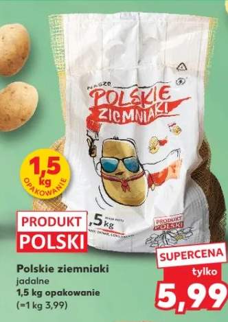 Polskie ziemniaki jadalne 1,5kg opakowanie