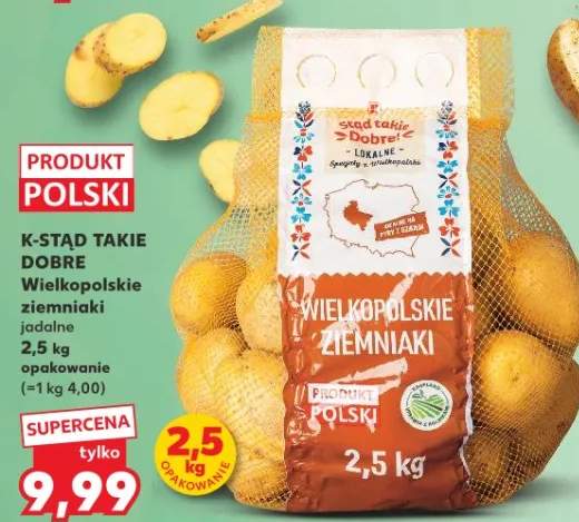 Wielkopolskie ziemniaki jadalne 2,5kg opakowanie