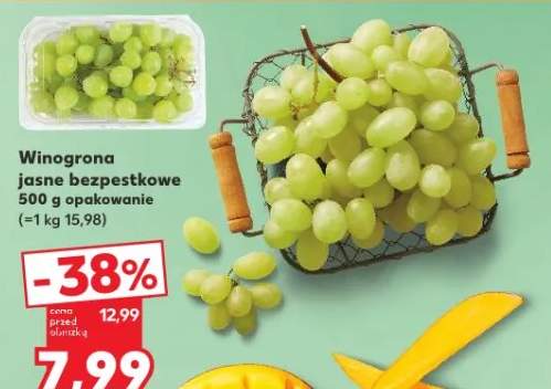 Winogrona jasne bezpestkowe opakowanie