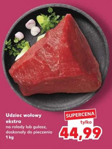 Udziec wołowy ekstra na roladę lub gulasz, doskonały do pieczenia