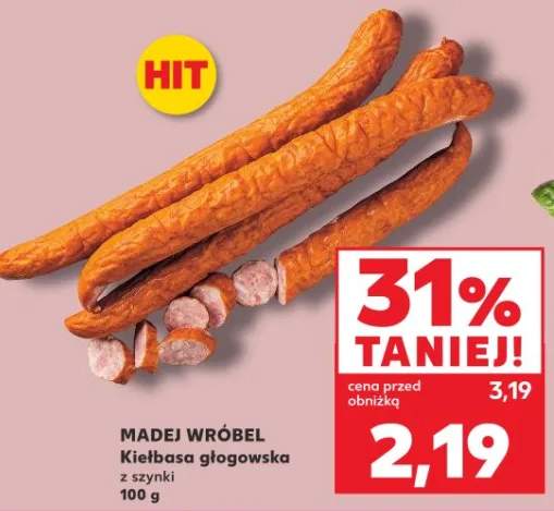 Kiełbasa głogowska z szynki Madej Wróbel