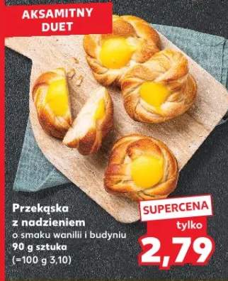 Przekąska z nadzieniem o smaku wanilii i budyniu