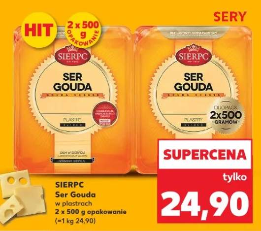Ser Gouda w plastrach