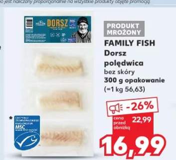 Dorsz polędwica bez skóry