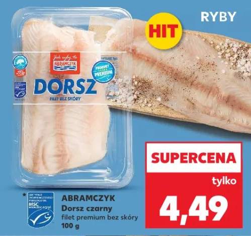 Dorsz czarny filet premium bez skóry