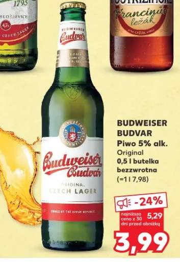 Piwo 5% alk. Budvar Original