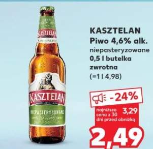 Piwo 4,6% alk. niepasteryzowane
