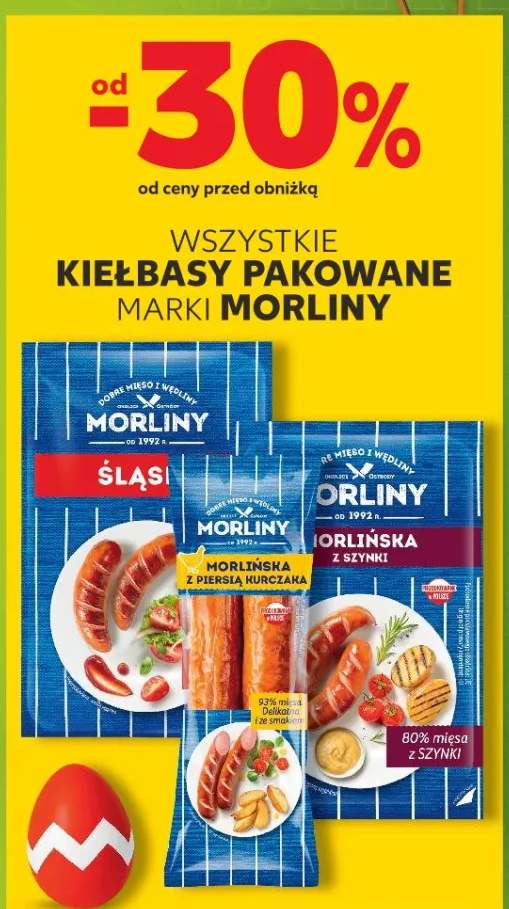 Kiełbasy pakowane marki Morliny