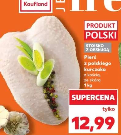 Pierś z polskiego kurczaka z kością, ze skórą