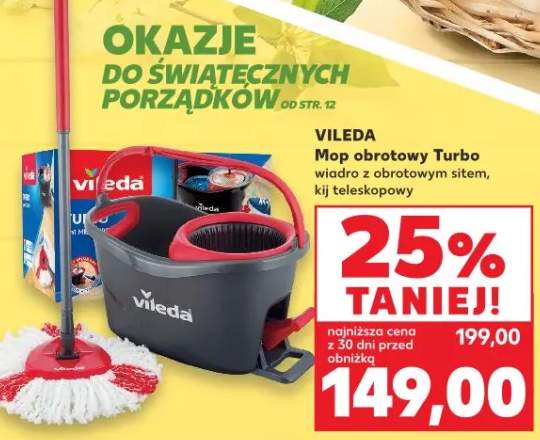 Mop obrotowy Turbo wiaderko z obrotowym sitem, kij teleskopowy