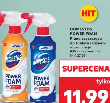 Piana czyszcząca do toalety i łazienki różne rodzaje