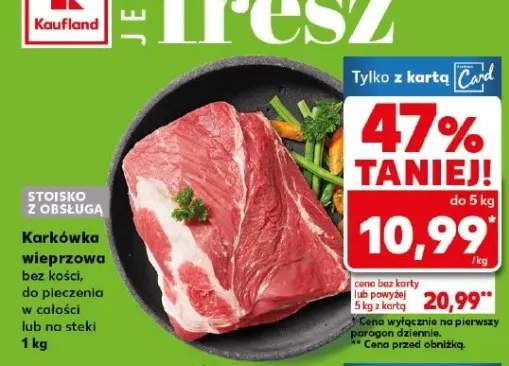 Karkówka wieprzowa bez kości, do pieczenia w całości lub na steki