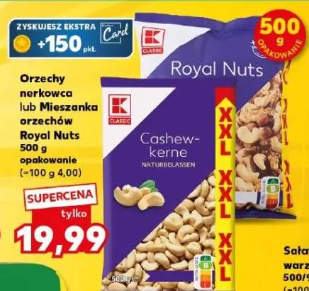 Orzechy nerkowca lub mieszanka orzechów Cashew-Kerne