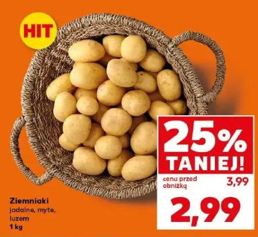 Ziemniaki jadalne, myte, luzem