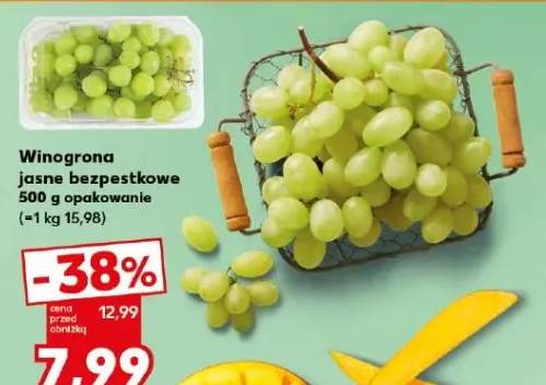 Winogrona jasne bezpestkowe