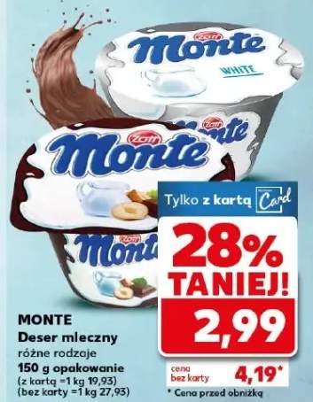 Deser mleczny różne rodzaje 150g opakowanie