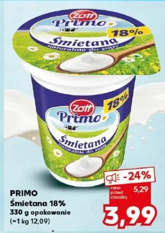 Śmietana 18% 330g opakowanie