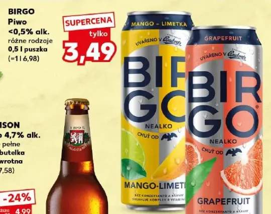 Piwo <0,5% alk. różne rodzaje