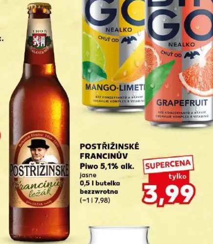 Piwo 5,1% alk. jasne bezzwrotna