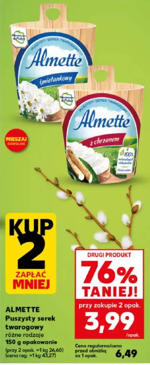 Puszysty serek twarogowy z chrzanem