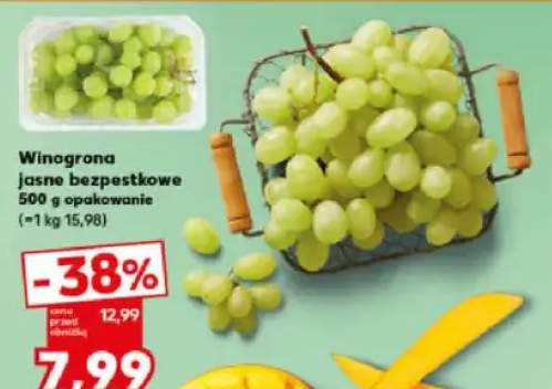 Winogrona jasne bezpestkowe