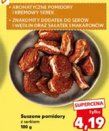 Suszone pomidory z serkiem