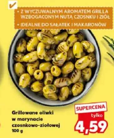 Grillowane oliwki w marynadzie czosnkowo-ziołowej