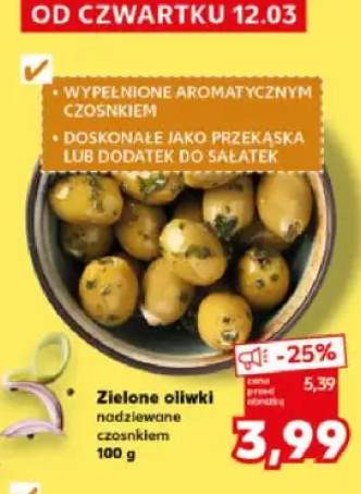 Zielone oliwki nadziewane czosnkiem