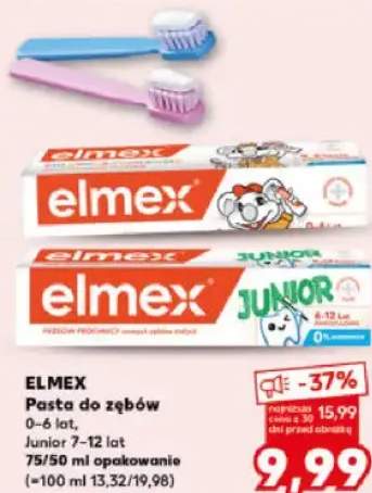 Pasta do zębów 0-6 lat, junior 7-12 lat 75/50ml opakowanie