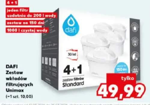 Zestaw wkładów filtrujących Unimax