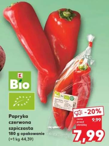 Papryka czerwona szpiczasta Bio