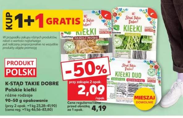 Polskie kiełki różne rodzaje 1+1 gratis